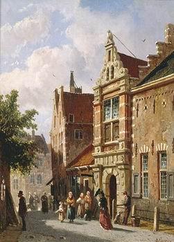 unknow artist European city landscape, street landsacpe, construction, frontstore, building and architecture. 285 oil painting image